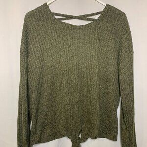 Women's NOBO No Boundaries Size XXXL (21) -  Green Long Sleeve Thin Sweater Top